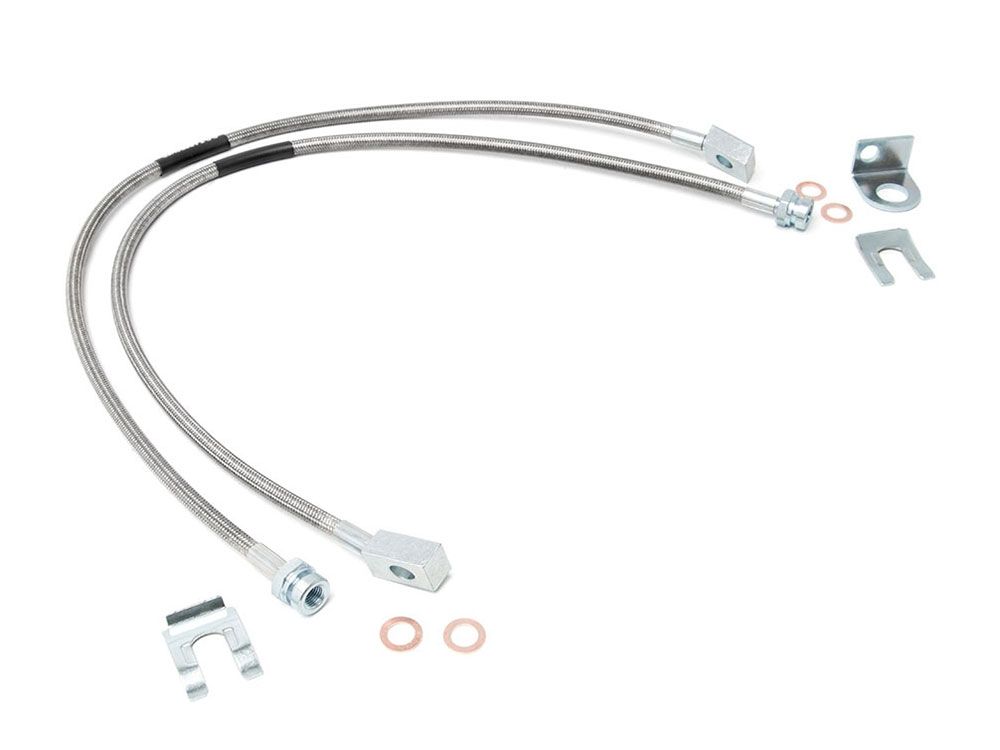 Wrangler TJ 1997-2006 Jeep 4wd (w/4-6" Lift) - Front Brake Line Kit by Rough Country