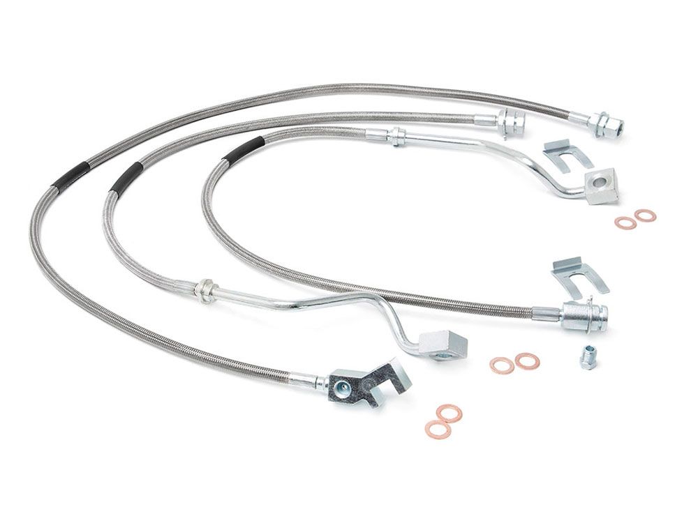 F250/F350 1999-2004 Ford 4wd (w/4-8" Lift) - Front and Rear Brake Line Kit by Rough Country