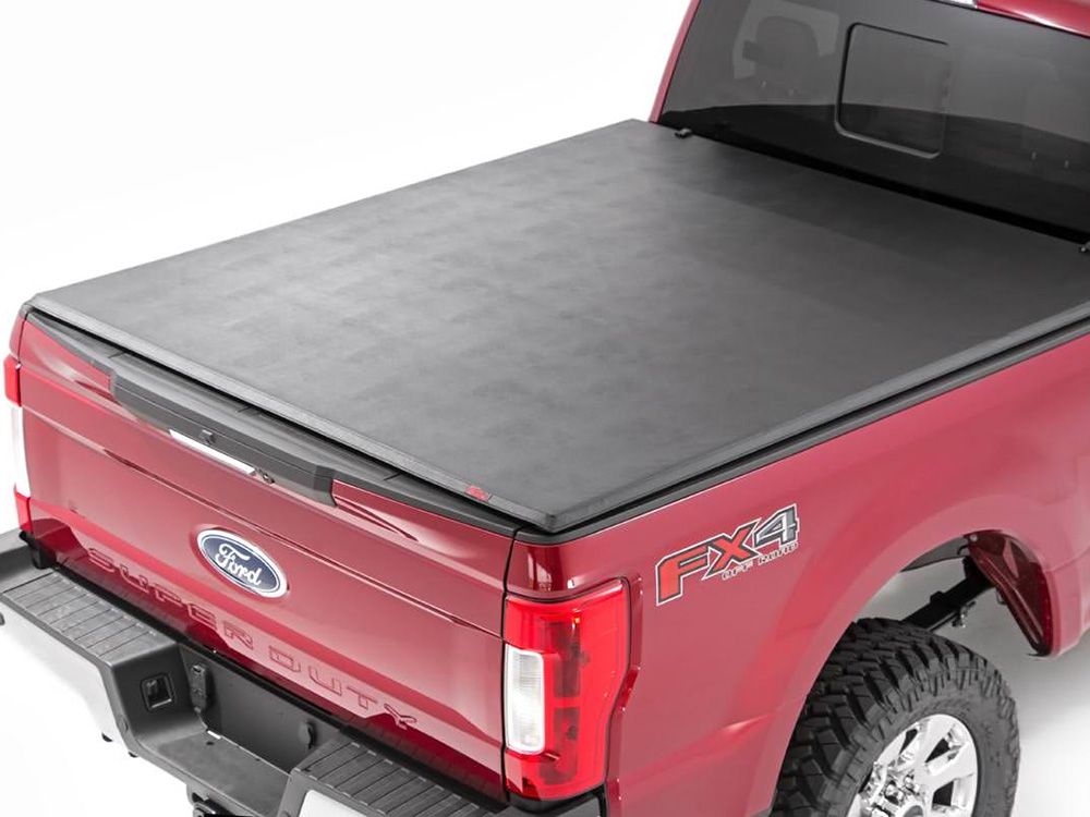 2017-2024 Ford F250/F350 (with 6' 10" bed) Soft Tri-Fold Tonneau Cover by Rough Country