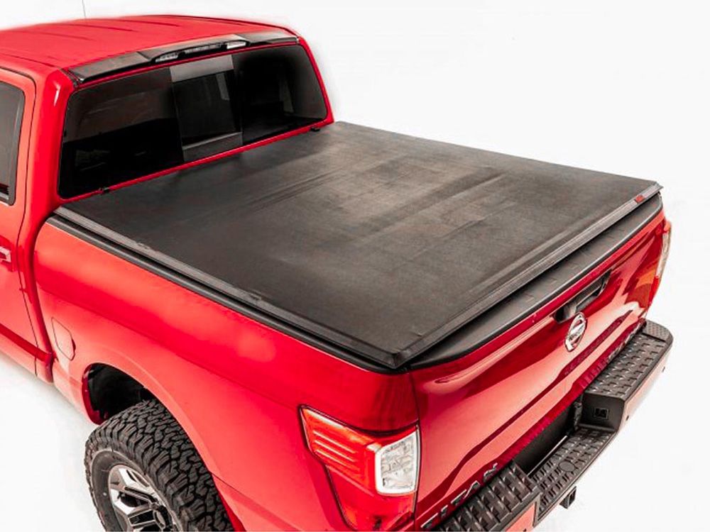 2017-2023 Nissan Titan (with 5' 5" bed, w/o cargo management system) Soft Tri-Fold Tonneau Cover by Rough Country