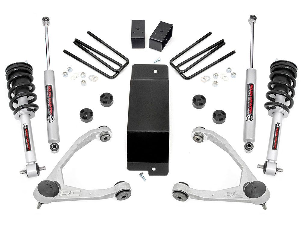 3.5" 2007-2016 Chevy Silverado 1500 4WD (w/aluminum or cast steel factory arms) Lift Kit by Rough Country