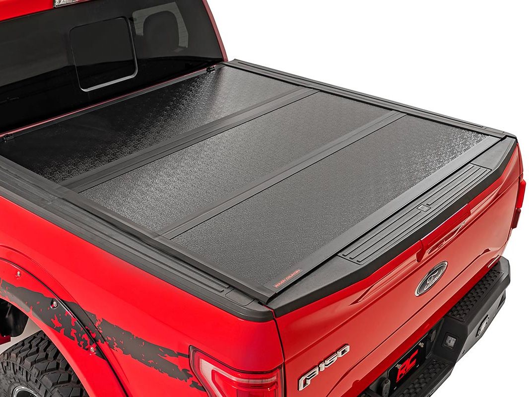 2015-2020 Ford F150 (with 5' 7" bed) Hard Tri-Fold Tonneau Cover by Rough Country