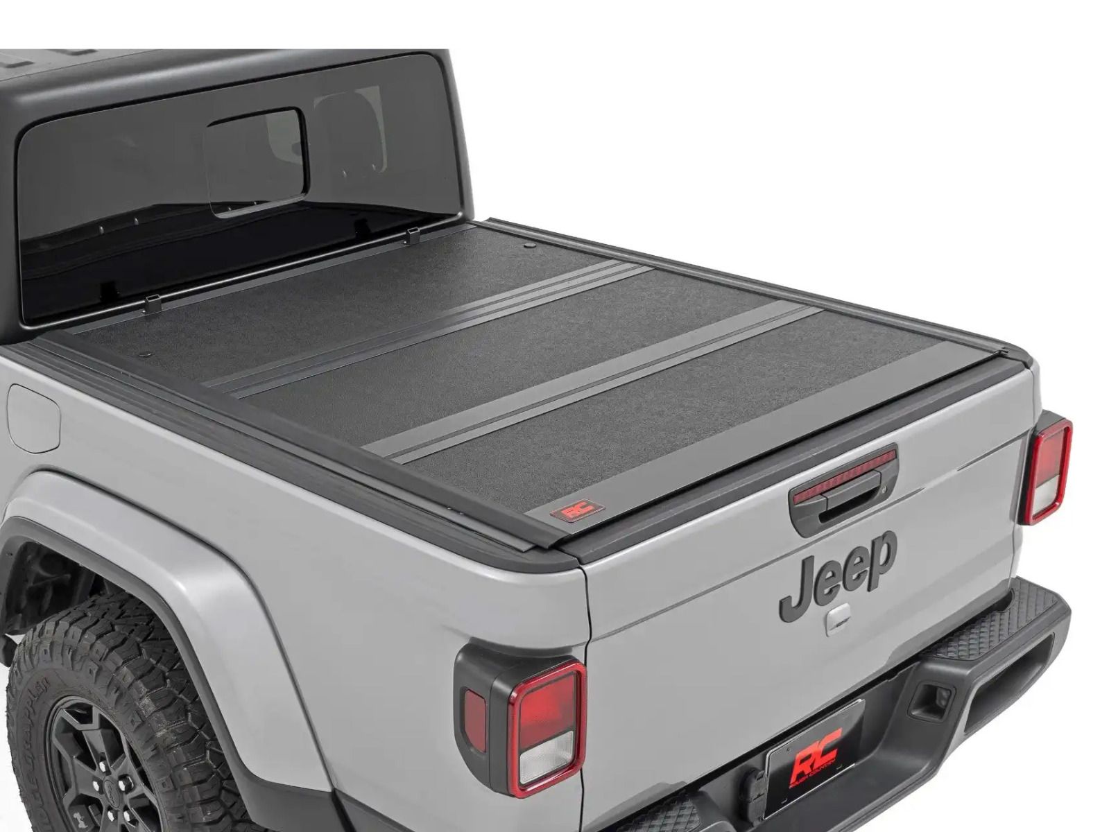 2020 2024 Jeep Gladiator 4wd with 5 bed Hard Low Profile Tonneau Cover by Rough Country