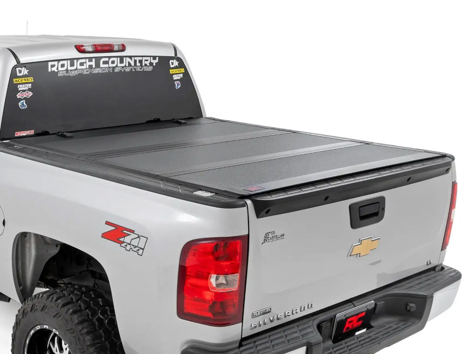 2007-2013 Chevy Silverado 1500 (w/5' 9" bed) Hard Tri-Fold Flip Up Tonneau Cover by Rough Country