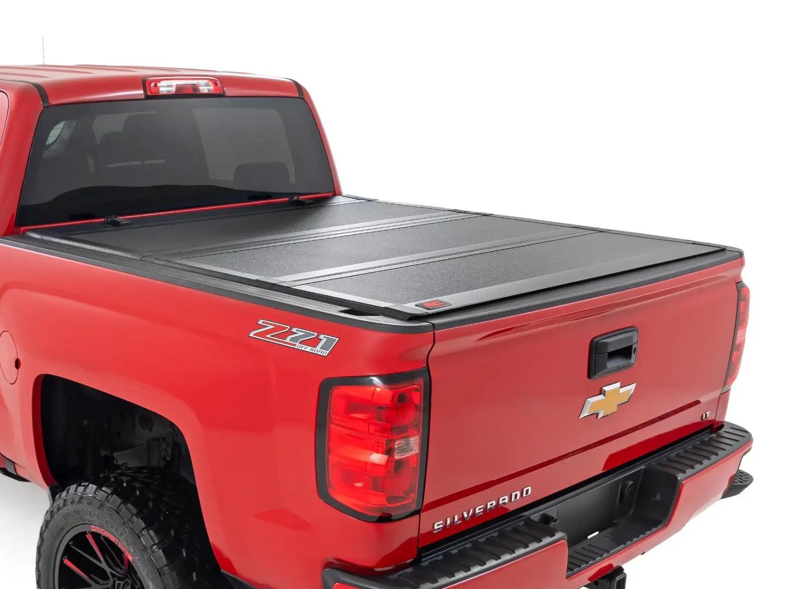 2014-2019 Chevy Silverado 2500HD/3500HD Hard Tri-Fold Flip Up Tonneau Cover by Rough Country