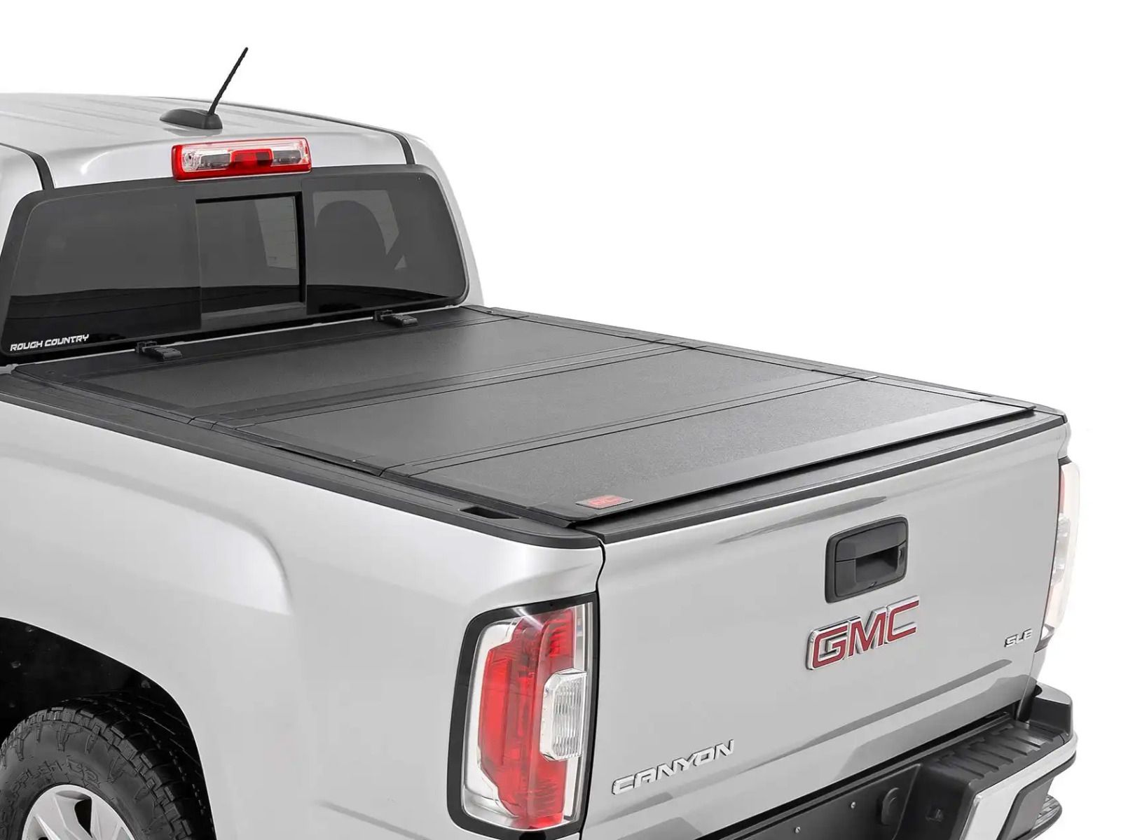 2015-2024 GMC Canyon Hard Tri-Fold Flip Up Tonneau Cover by Rough Country