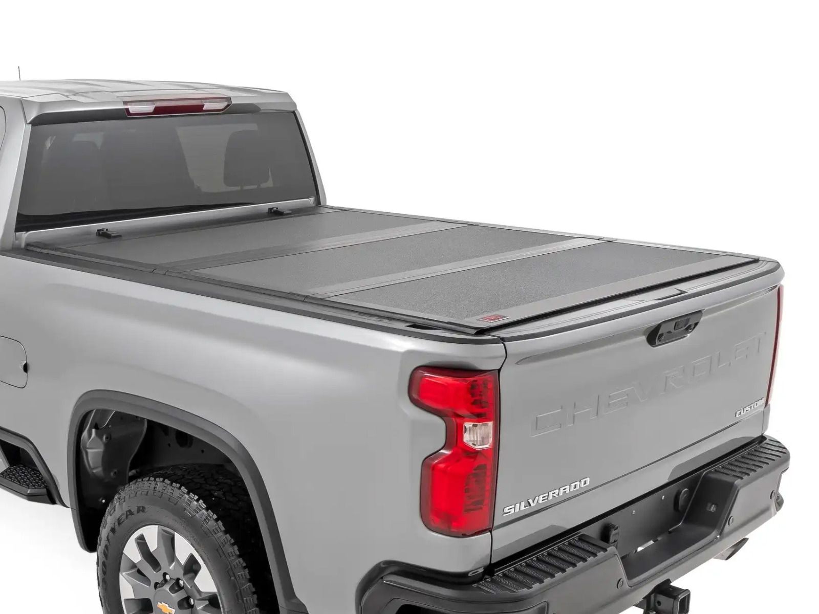 2020-2024 GMC Sierra 2500HD/3500HD (w/6' 9" bed) Hard Tri-Fold Flip Up Tonneau Cover by Rough Country