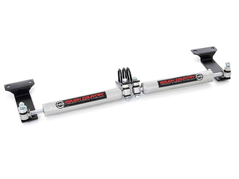 Excursion 2000-2005 Ford 4WD (w/2" lift or more) - Dual Steering Stabilizer Kit by Rough Country