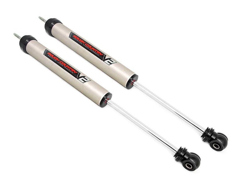 Wrangler YJ 1987-1995 Jeep 4wd Rough Country V2 Monotube Series Front Shocks (fits w/ 0-3" Front Lift)