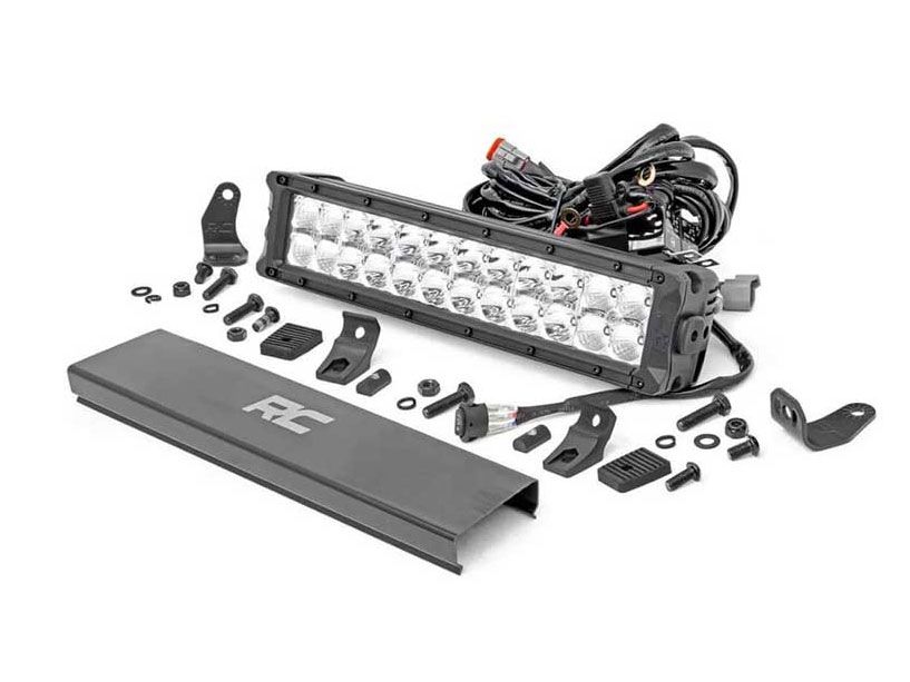 12" Cree LED Light Bar - (Dual Row | Chrome Series w/ Cool White DRL) by Rough Country