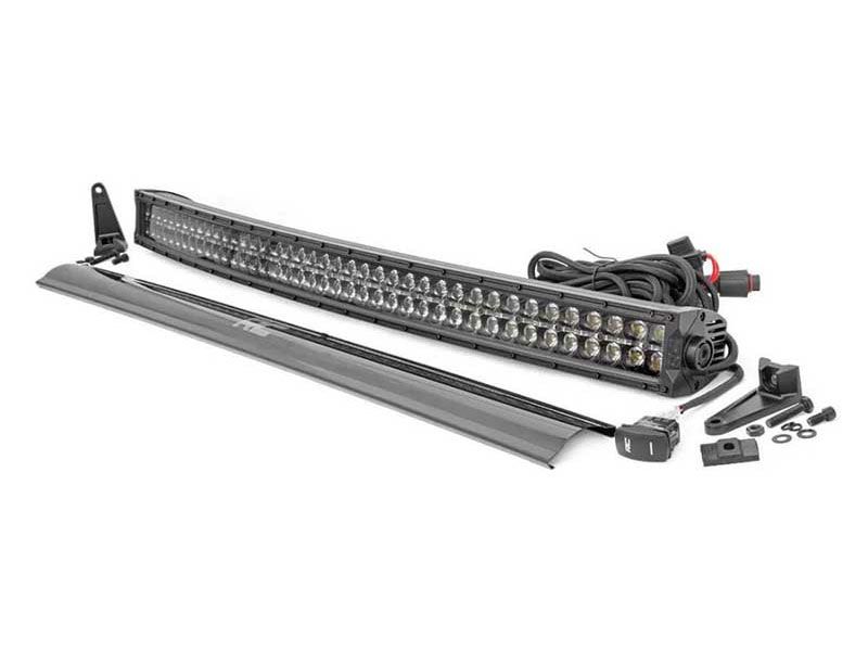 40" Curved Cree LED Light Bar - (Dual Row | Black Series w/ Cool White DRL) by Rough Country