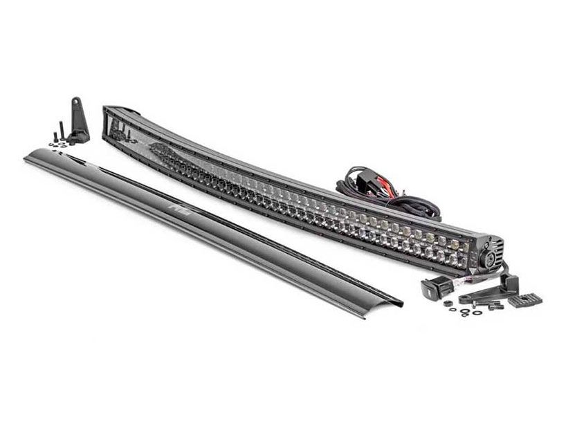 50" Cree LED Light Bar - (Dual Row | Black Series w/ Cool White DRL) by Rough Country