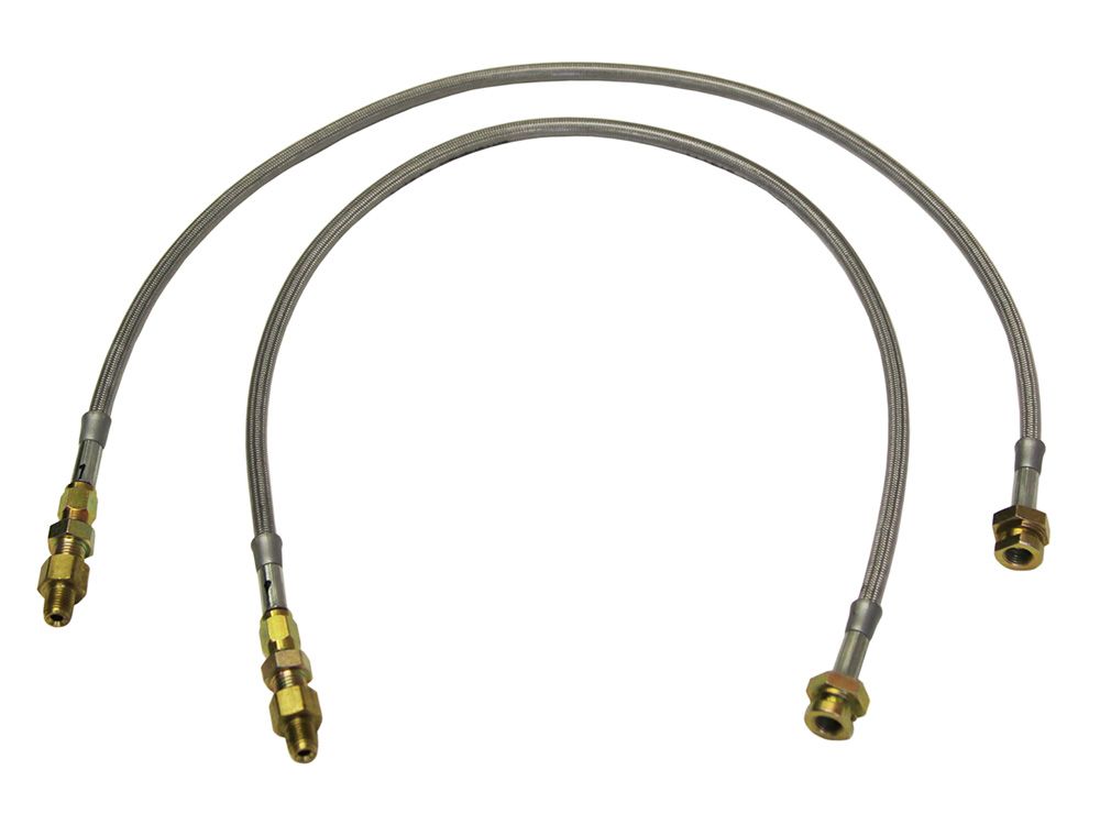NOS Pair Of Insulated Front Brake Hoses For Jeep DJ5, CJ (1975-1984) - 16" Long