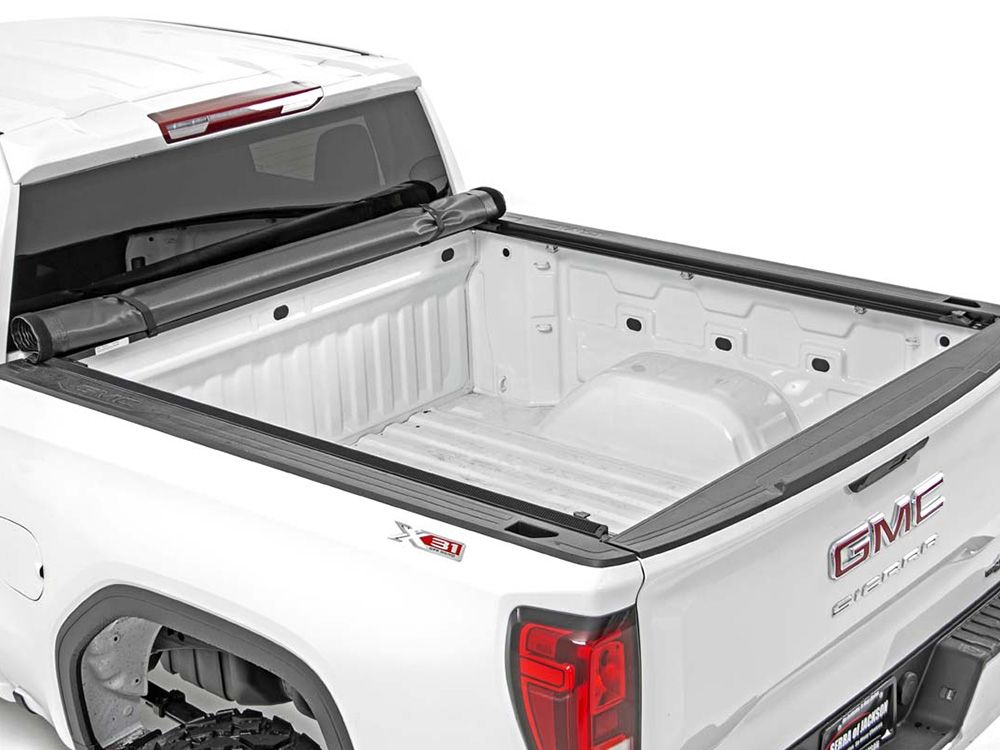 Rough Country 48120580 20192022 Chevy Silverado 1500 2WD 4WD Soft Roll Up Tonneau Cover JackIt