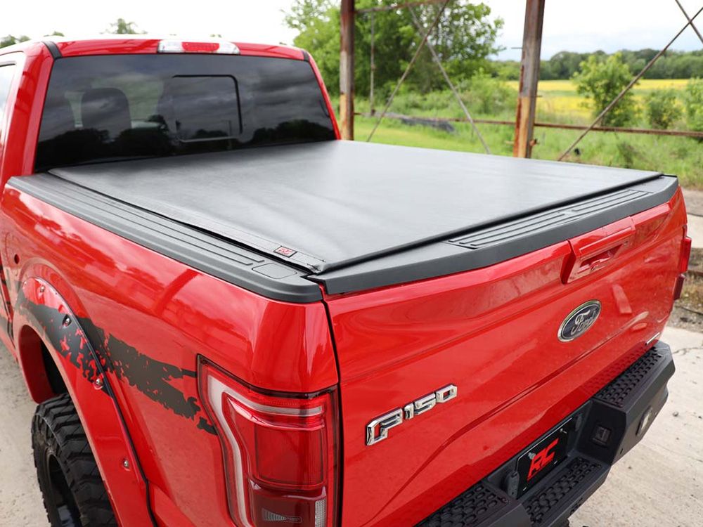 Rough Country 48517650 20172022 Ford F250/F350 4wd & 2wd Soft RollUp Tonneau Cover JackIt