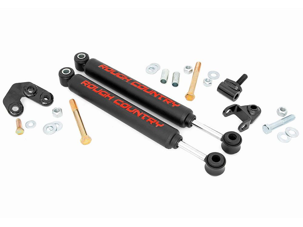 Rough Country 87308 Wrangler TJ 1997-2006 Jeep 4WD Dual Steering Stabilizer  Kit | Jack-It