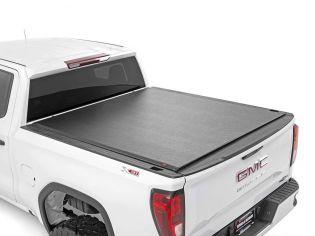 2019-2022 Chevy Silverado 1500 (w/5' 9" bed) Soft Roll Up Tonneau Cover by Rough Country