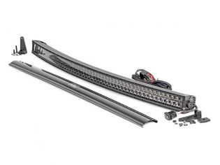 54" Curved Cree LED Light Bar - (Dual Row | Black Series w/ Cool White DRL) by Rough Country